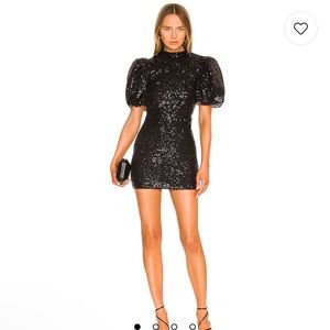 Camila Coelho black sparkly dress